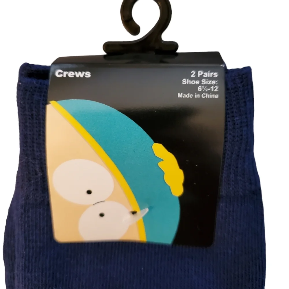 South Park Mr. Hankey‎ & Cartman Christmas Crew Socks 2 Pairs New